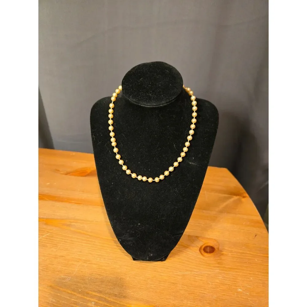 Vintage Marvella Faux Pearl Necklace, Adjustable 16